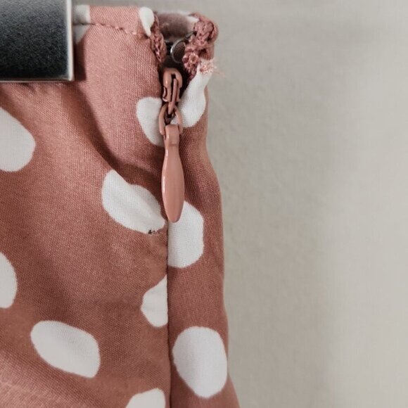 ABERCROMBIE & FITCH | Polka dot skirt front slit brown sz XS - Picture 4 of 5